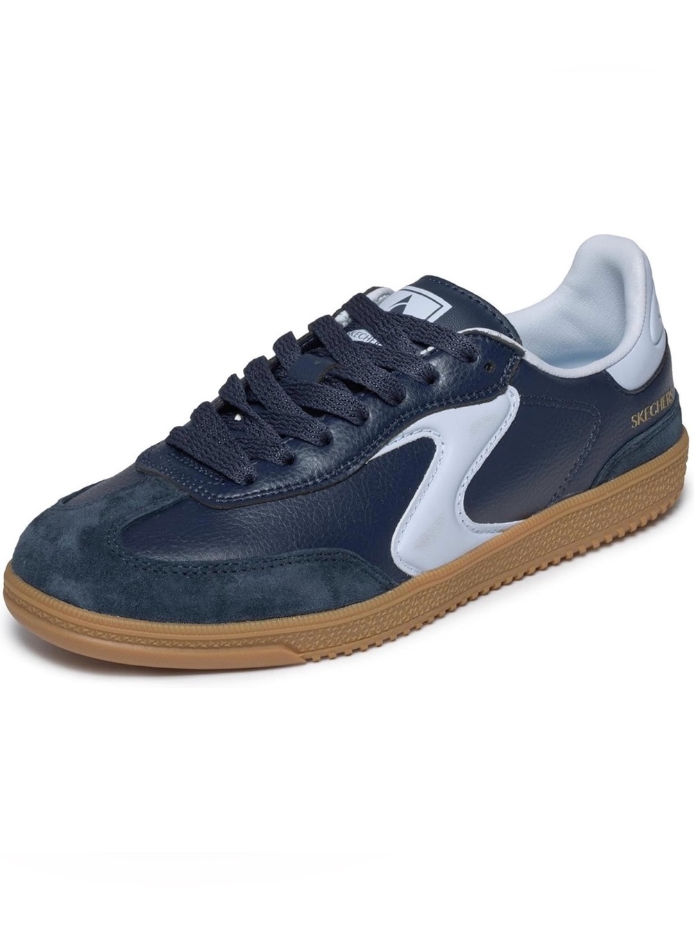 Skechers Women's Hotshot-Kickoff Duraleather upper pigskin suede overlay sneaker